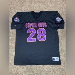 Vintage 1994 Champion Super Bowl 28 Jersey Cowboys Vs Bills NFL Mens Size 52 2XL